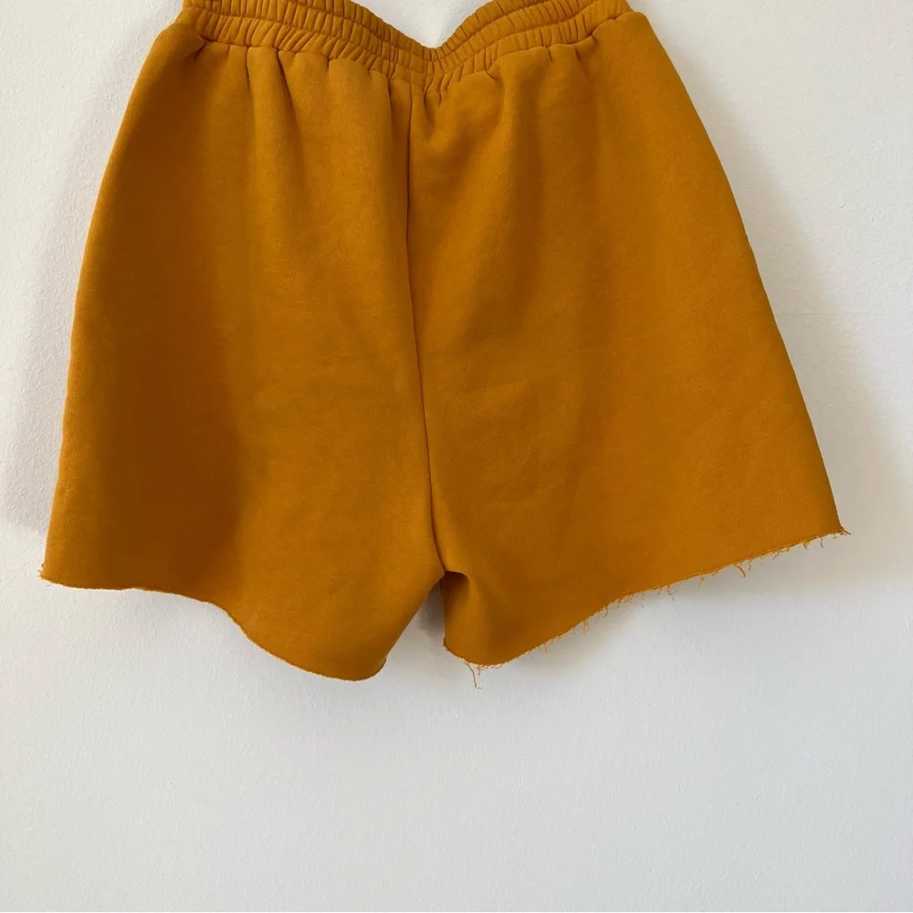 The Mayfair Group Chill Out high waist dark yellow fleece shorts Size 12 - Picture 8 of 10